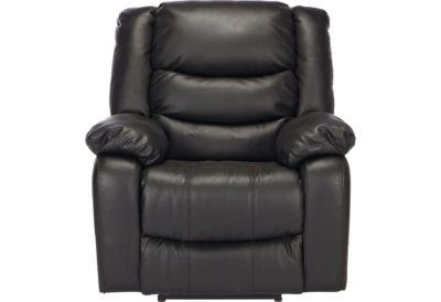 Collection - Power Massage - Leather - Recliner Chair - Black